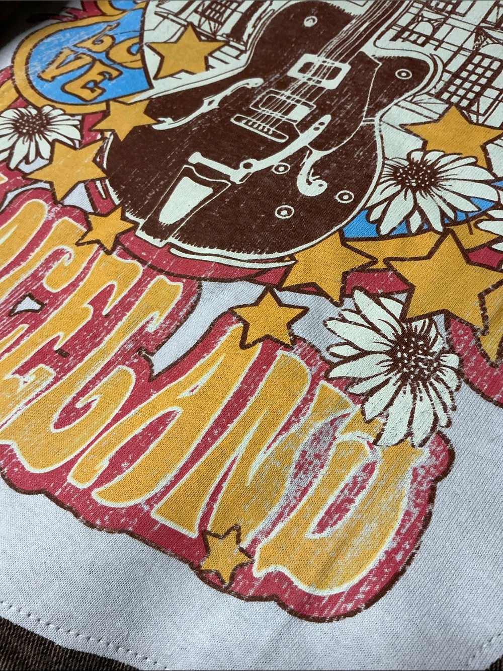 Elvis Graceland Upcycled Graphic T Shirt Jean Denim Jacket Band Festival - Picture 4 of 11